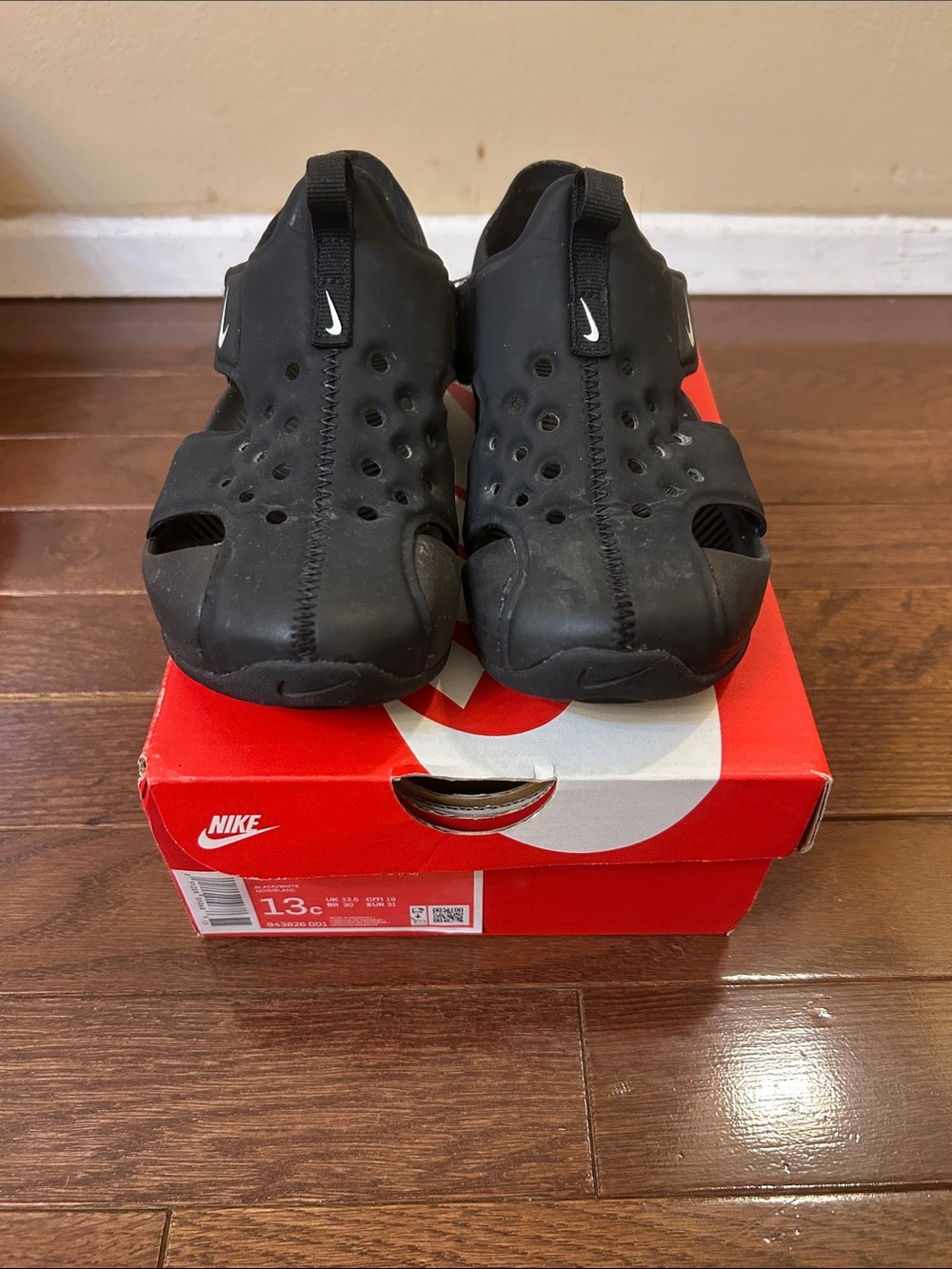 Nike Black Kids Slip-On Water-Friendly Sneakers